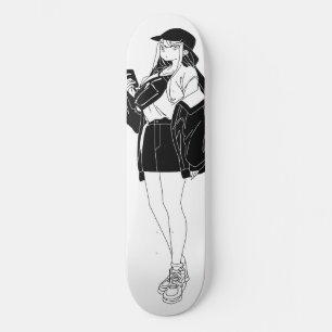 Garota Anime Na Cidade Do Skateboard
