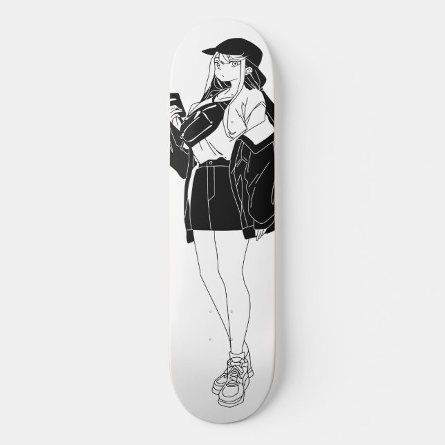 Garota Anime Na Cidade Do Skateboard (Frente)