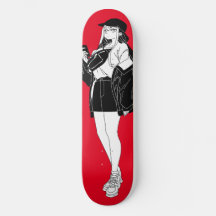 Garota Anime Na Cidade Do Skateboard