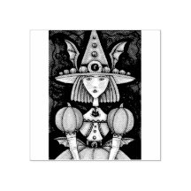 GAROTA-BATALHA, CARIMBO DE BORRACHA GÓTICO