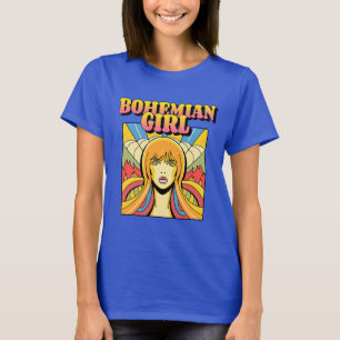 GAROTA BOHEMIANA T-SHIRT LADIS CAMISETAS DE VINTAG