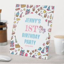 Garota Bonita Unicórnio Qualquer Festa de aniversá