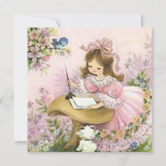 Garota Bonita Vintage Em Cogumelo (Frente)