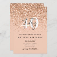 Garota-brilho aniversário de 40 anos moderna