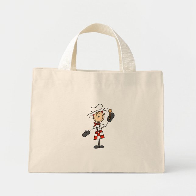 Garota Chef com Bolsas de Colher de Madeira (Frente)