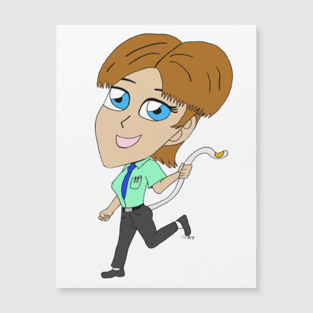 garota chibi com um ímã de cauda (Frente)