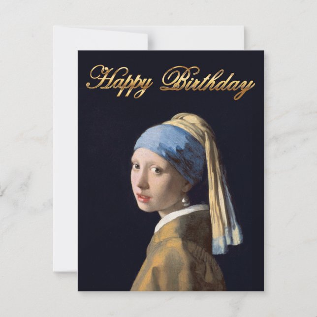 Garota com brincadeira 1665 Feliz Aniversário (Frente)