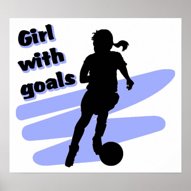 Garota com poster de gols (Frente)