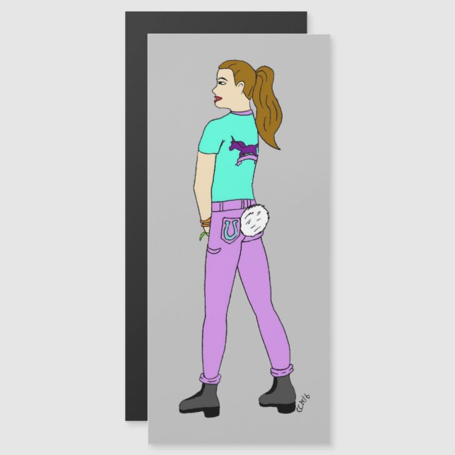 garota com rabo de coelho (Frente/Verso)