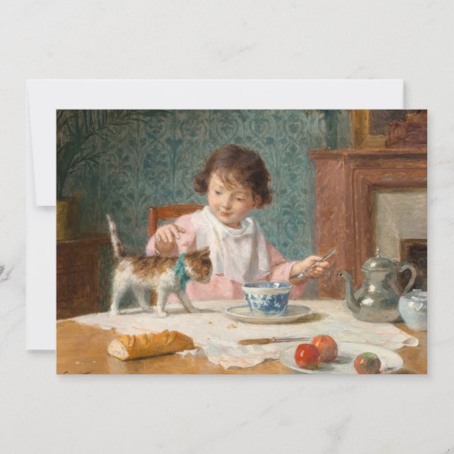 Garota com um gato | Victor Gabriel Gilbert (Frente)