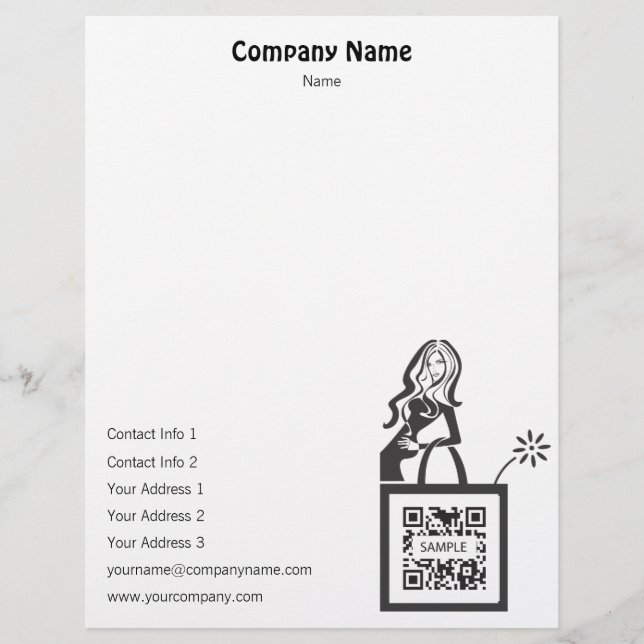 Garota de Compro modelo Letterhead (Frente)