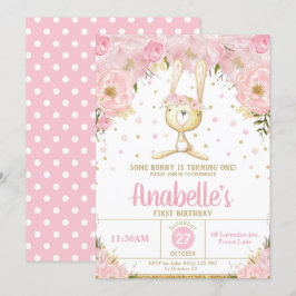 Garota de Convite para primeiros aniversarios Flor