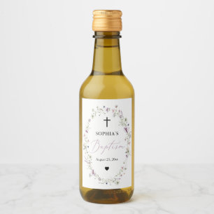 Garota de Flor Selvagem Batismo Mini Rótulos de Ga