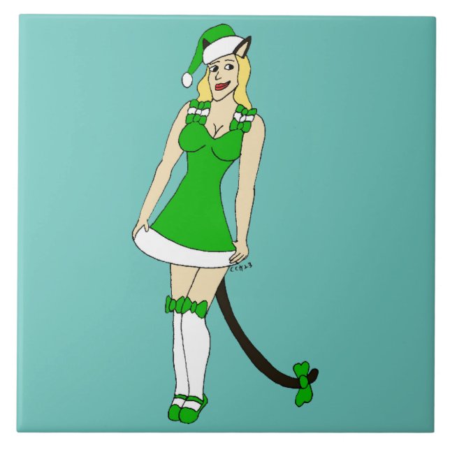 Garota de Natal Verde (Frente)