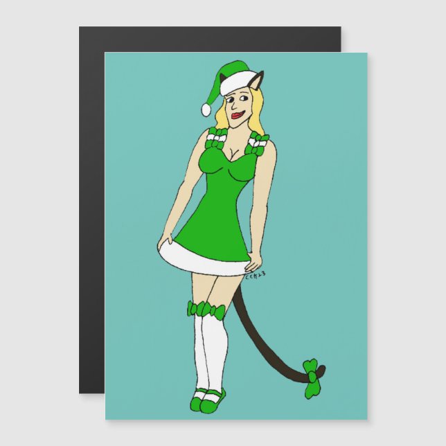 Garota de Natal Verde (Frente/Verso)