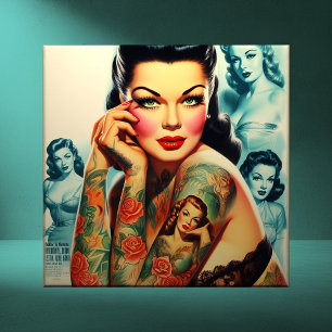 Garota de Tatuagem Old School