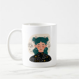 Garota de Xícara de Café Simples