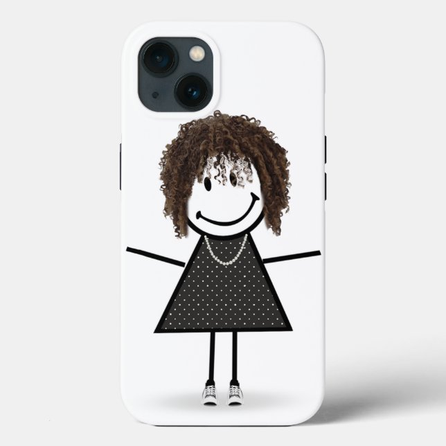 Garota Desenhada com Tênis e Cabelo (Verso)