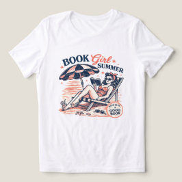 Garota do Livro de Verão Praia Retro
