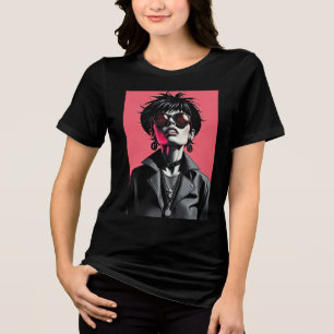 Garota do Rock Gótico - Pop Art Rosa