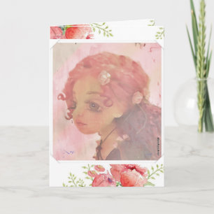 Garota dos Olhos Grandes - Cartão de Aniversário S