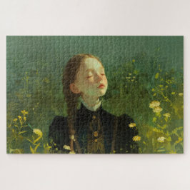 Garota e Quebra-cabeça de serra solar