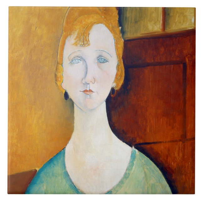 Garota em uma blusa verde, Modigliani (Frente)