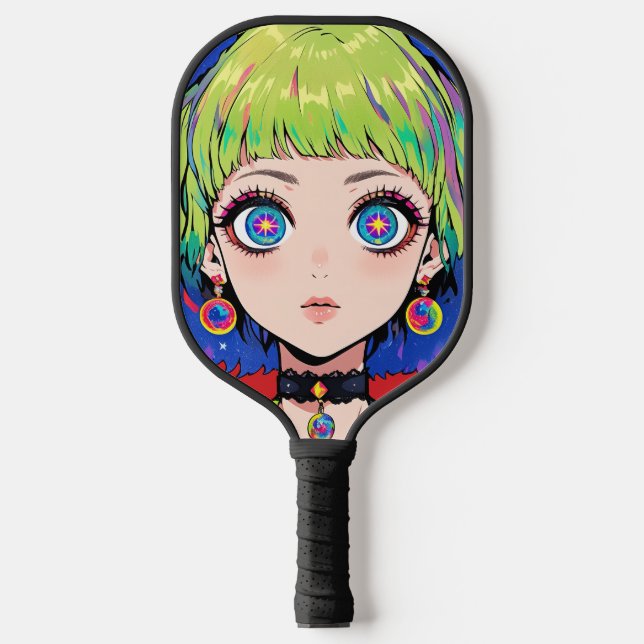 Garota Espacial Glitchcore Com Olhos Estrela (Front)