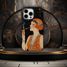 Garota Flapper Elegante Art Déco