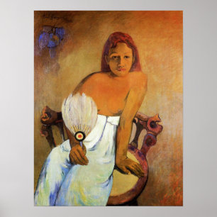 Garota Gauguin Com Poster De Ventilador