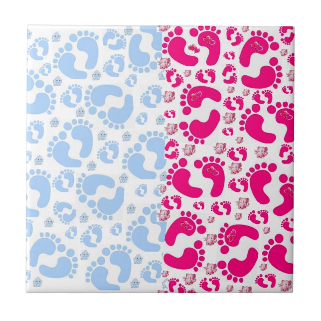 Garota gêmea Azulejo cerâmica (Frente)