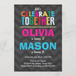 Garota gêmea convite de aniversário