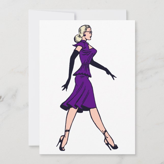 Garota Glamour Antiga, Convite de Secretária Loira (Frente)