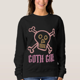 GAROTA gótico Senhoras Caveiras Camisetas Negras G