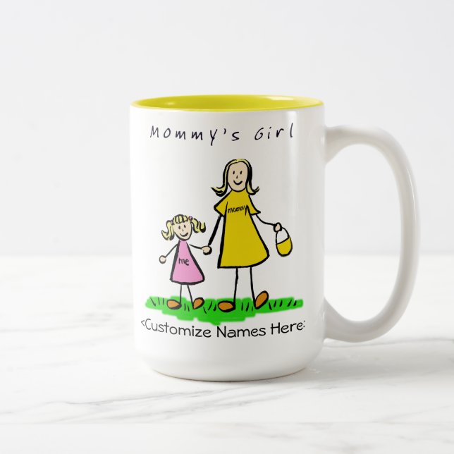Garota mamãe - Mãe loira e caneca personalizada (Direita)