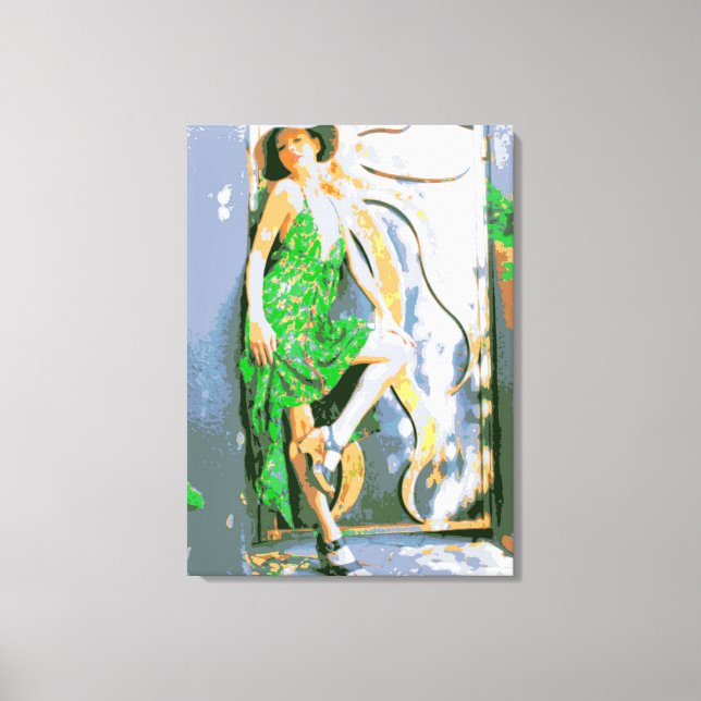 garota na canvas verde (Frente)