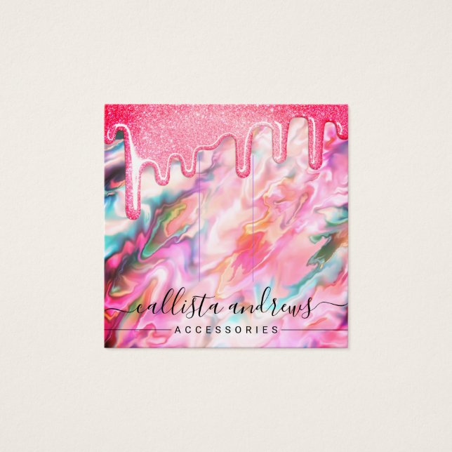 Garota Néon Coral Pearl - Clipe de Cabelo com Diss (Frente)