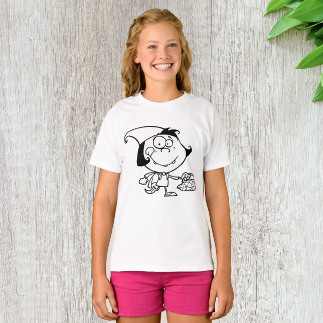 Garota Pequena Entrou Em Uma Camiseta Piquenique (Criador carregado)