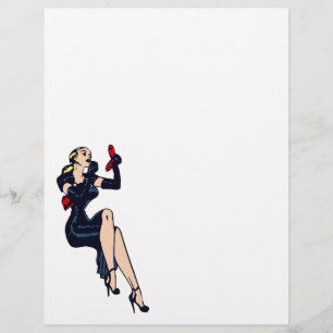Garota Pinup de Glamour Retro Loira Bonita Vintage