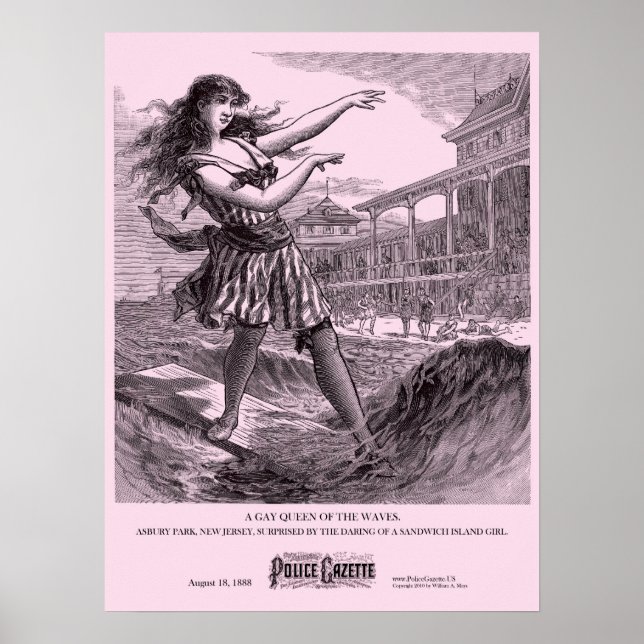 Garota poster da Ilha Sandwich da Polícia (Frente)