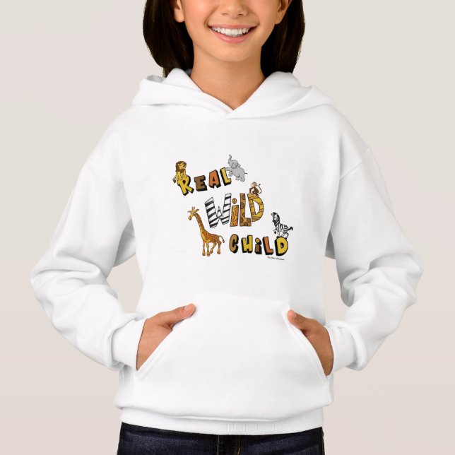 Garota pullover Hoodie - Criança Selvagem (Frente)