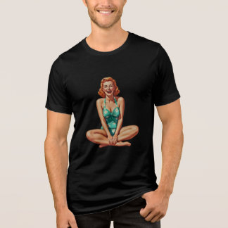 Garota Retro PinUp dos Anos 50 em Maiô Floral
