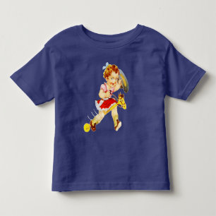 Garota Rodeio Ocidental na Camisa de Cavalo Stick