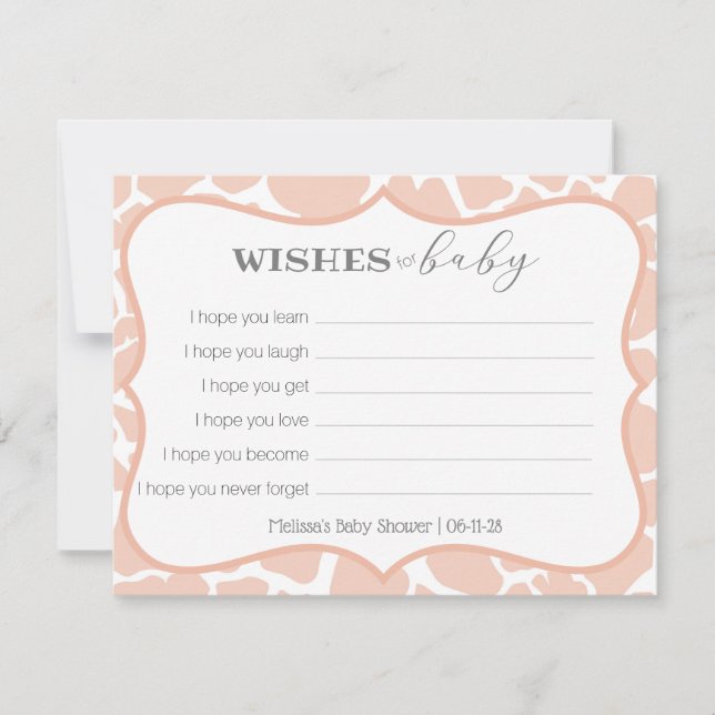 Garota Rosa Girafa Deseja Bebê (Frente)