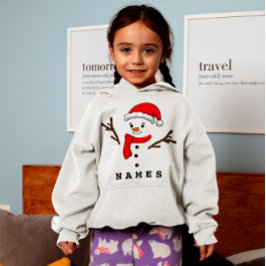 Garota Snowman Engraçado de Natal Personalizada