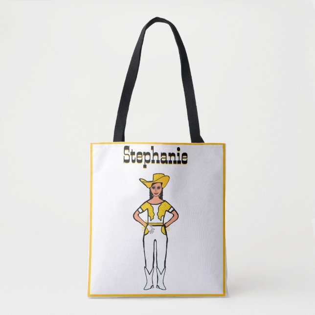 Garota-Vaca Dancer Bolsa White Yellow Fringe B (Frente)