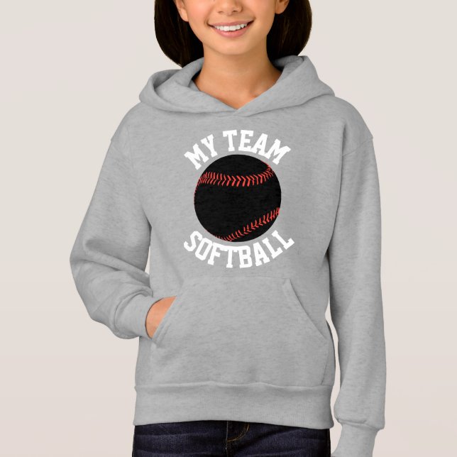 Garotas Black & White Fastpitball Sweatshirt (Frente)