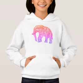 Garotas Bonitas Patternaram Elefante Pullover Hood