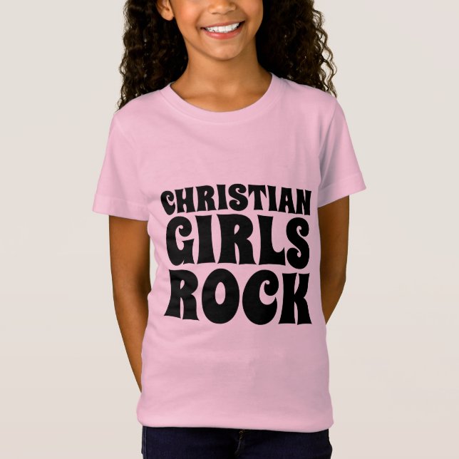 GAROTAS CRISTÃOS ROCK T-shirts Camisetas (Frente)