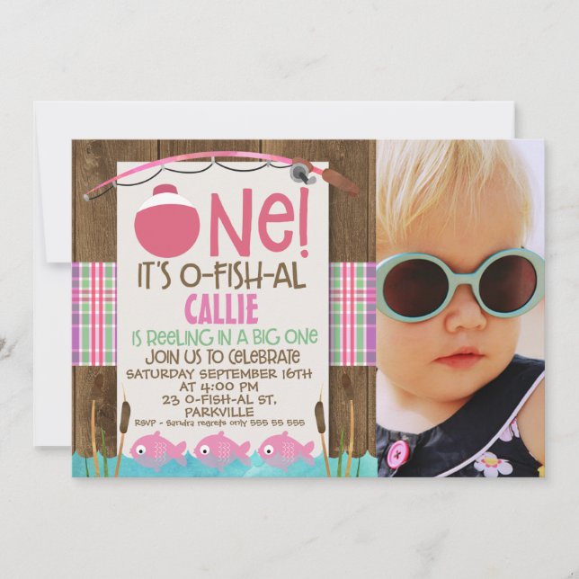 Garotas de peixe aliam um convite para o aniversár (Frente)